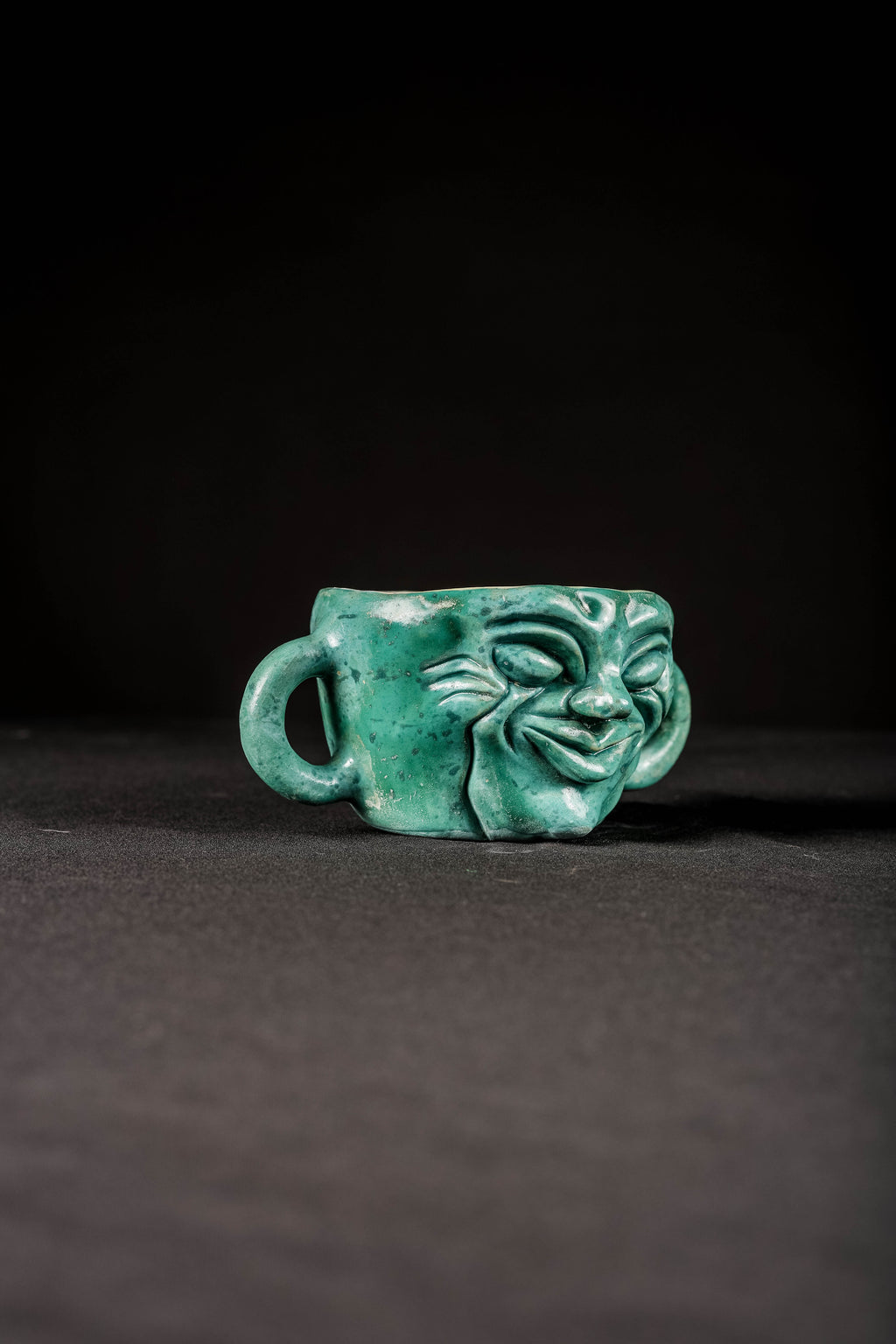 Double Handle - 1/1 Hand Sculpted Ceramic Bowl (DISCOUNTED PRICE)