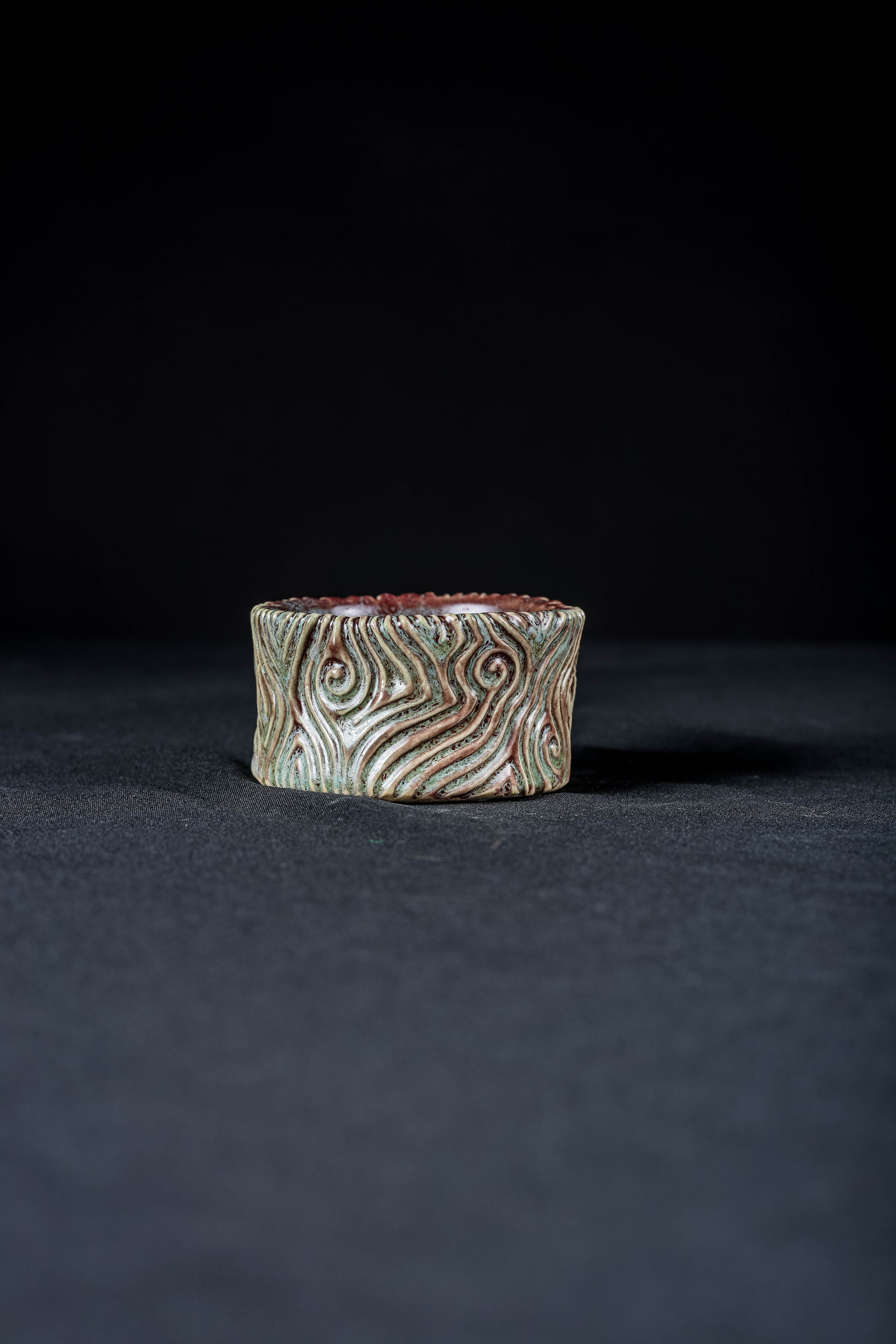 Carved Ashtray - 1/1 Hand Sculpted Ceramic Ashtray