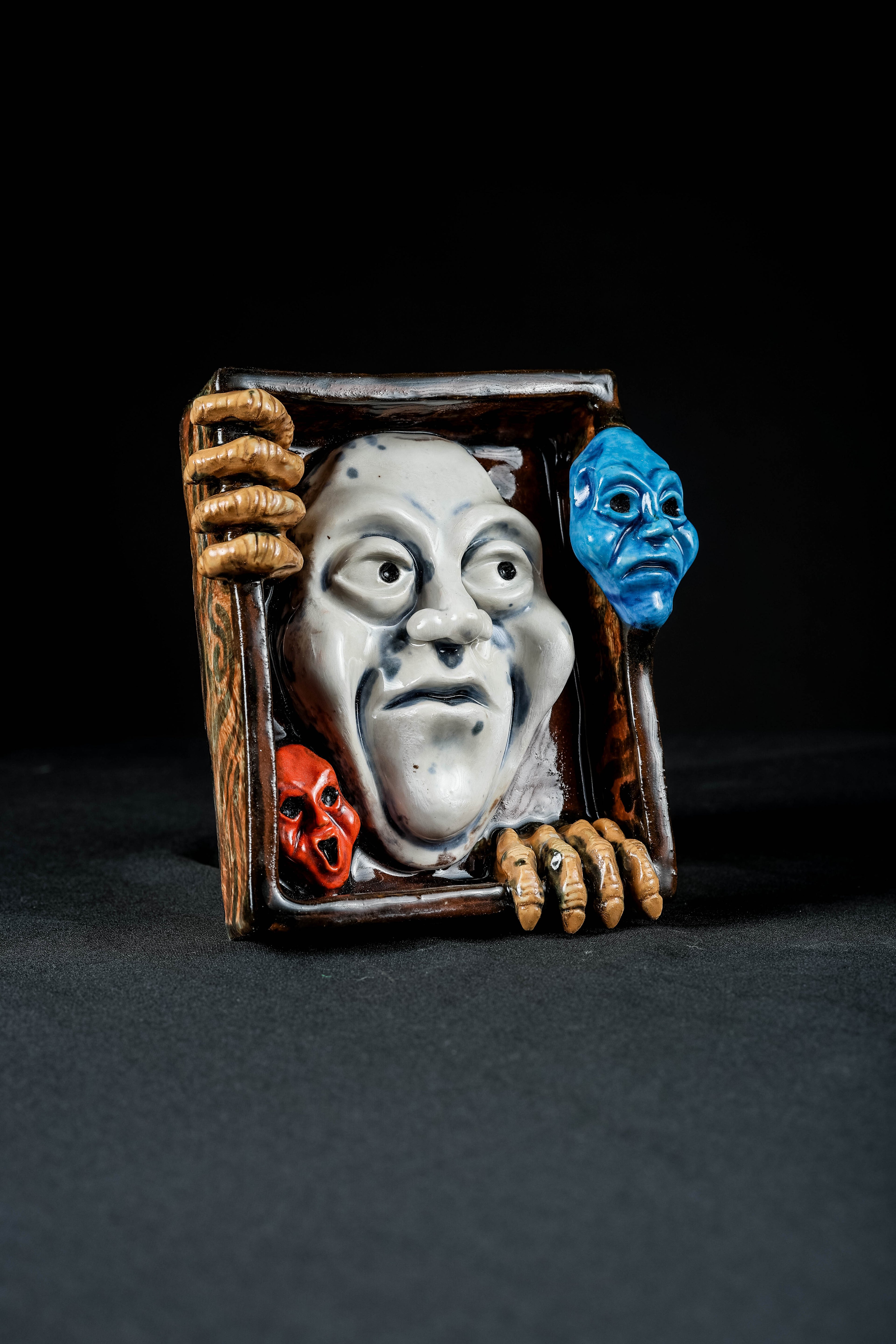 Echoes of a Glass Stare - 1/1 Hand Sculpted Ceramic Wall Art