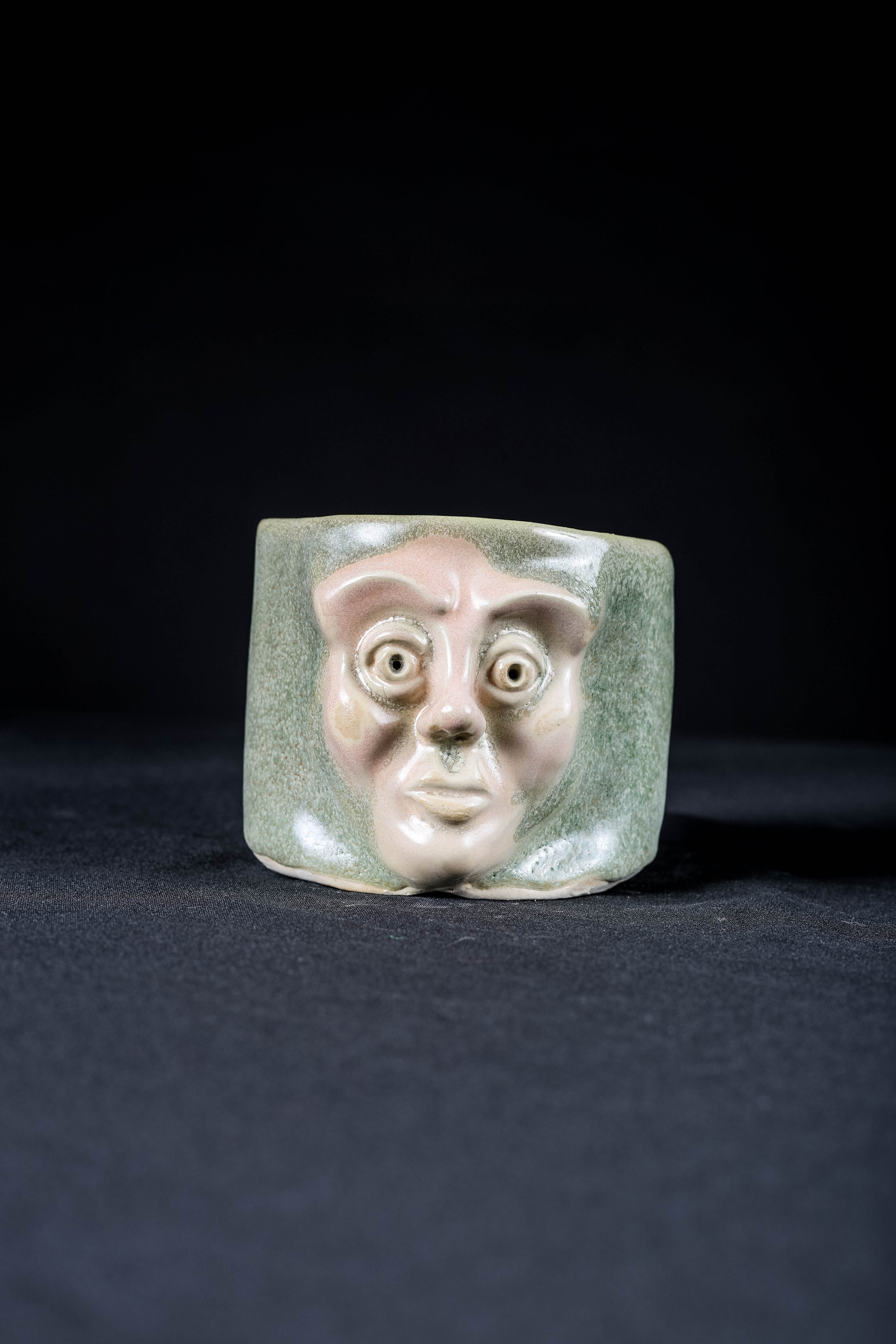 The Watcher - 1/1 Hand Sculpted Ceramic Face Mug