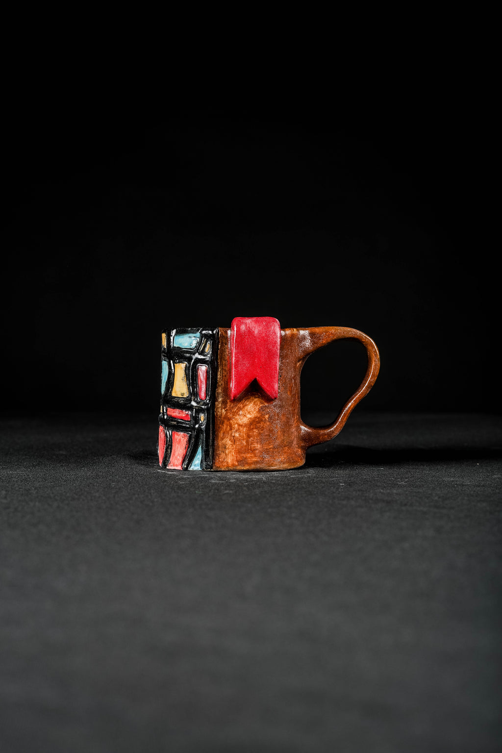 Stained Glass Mug - 1/1 Hand Sculpted Ceramic Mug