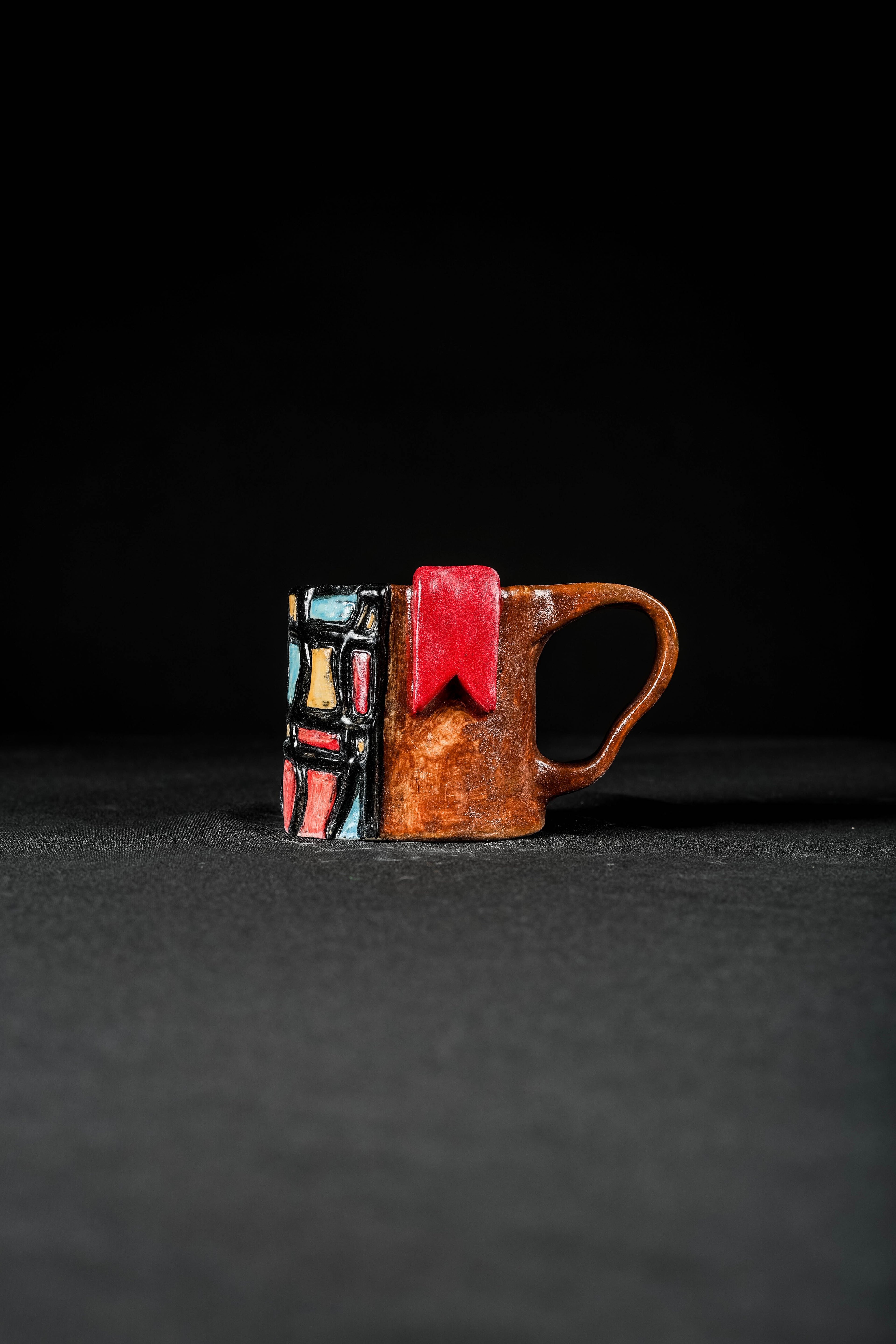 Stained Glass Mug - 1/1 Hand Sculpted Ceramic Mug